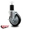 Service Caster 5'' Black Poly Swivel 1-3/4'' Expanding Stem Caster with Brake SCC-EX20S514-PPUB-BLK-TLB-134 - alternate 2
